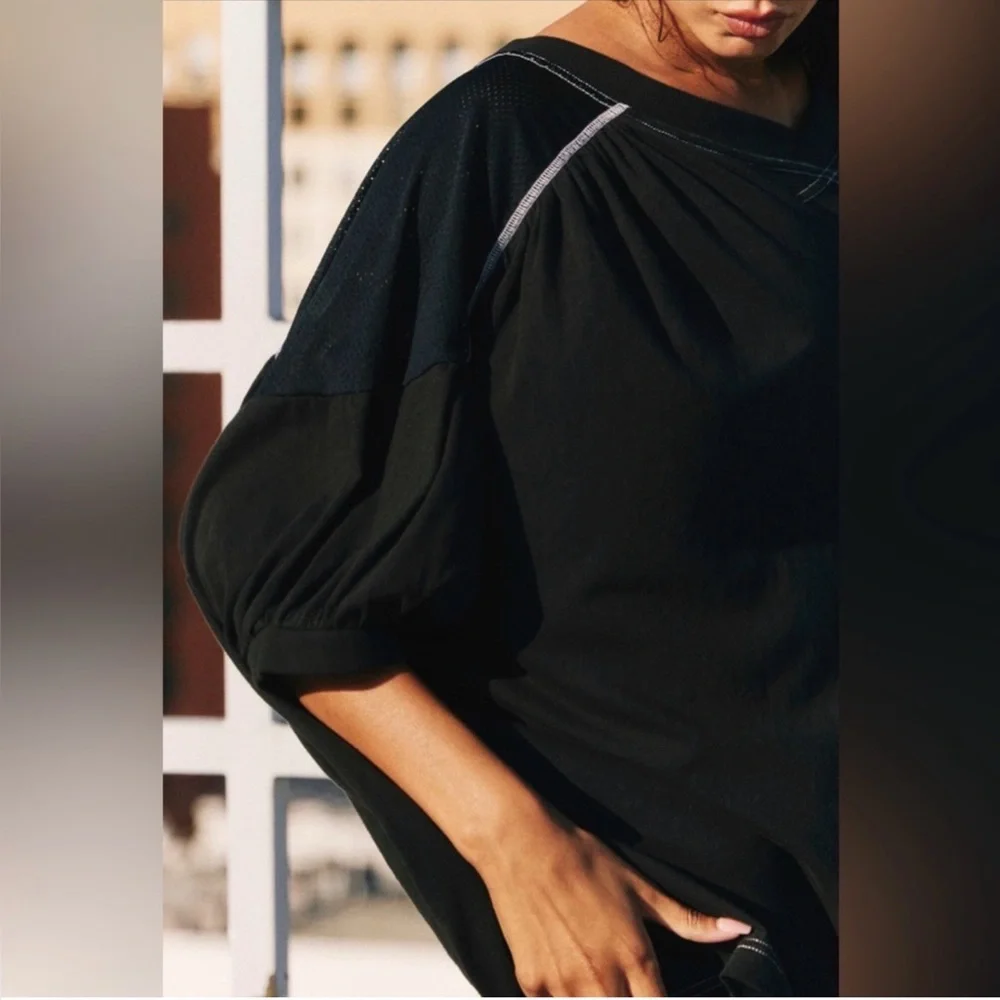 New FP Movement by Free People Field Tee ~ Black - Picture 3 of 13